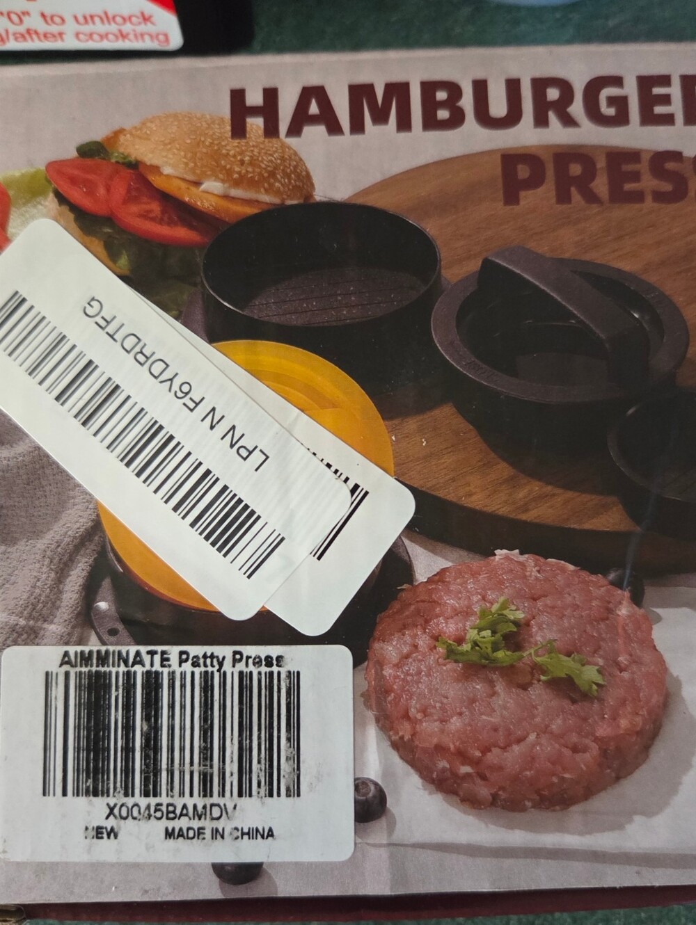 NWT Hamburger/Veggie Patty Press